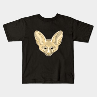 cute brown bat eared fox face Kids T-Shirt